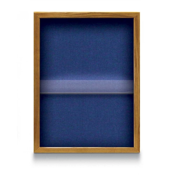 Indoor Enclosed Combo Board, 48"x36", Black Frame/Grey & Cork